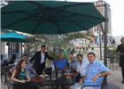 Visit by President of Coomeva, Colombia....downtime at Chaud Cafe. 